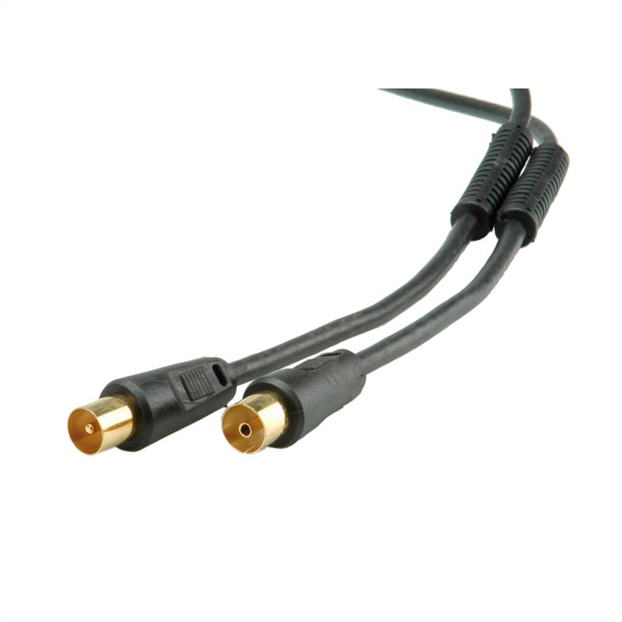 Antennenkabel >100dB, ST/BU mit Ferrite, schwarz, 1,0m
