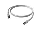 EasyLan VarioBoot Patchkabel Kat.6A, S/FTP, grau, 2 m