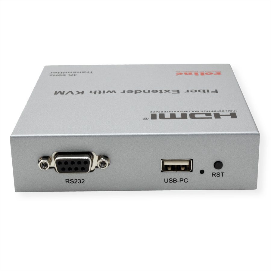 ROLINE KVM Verlängerung über LWL, HDMI 4K, USB, 20 km