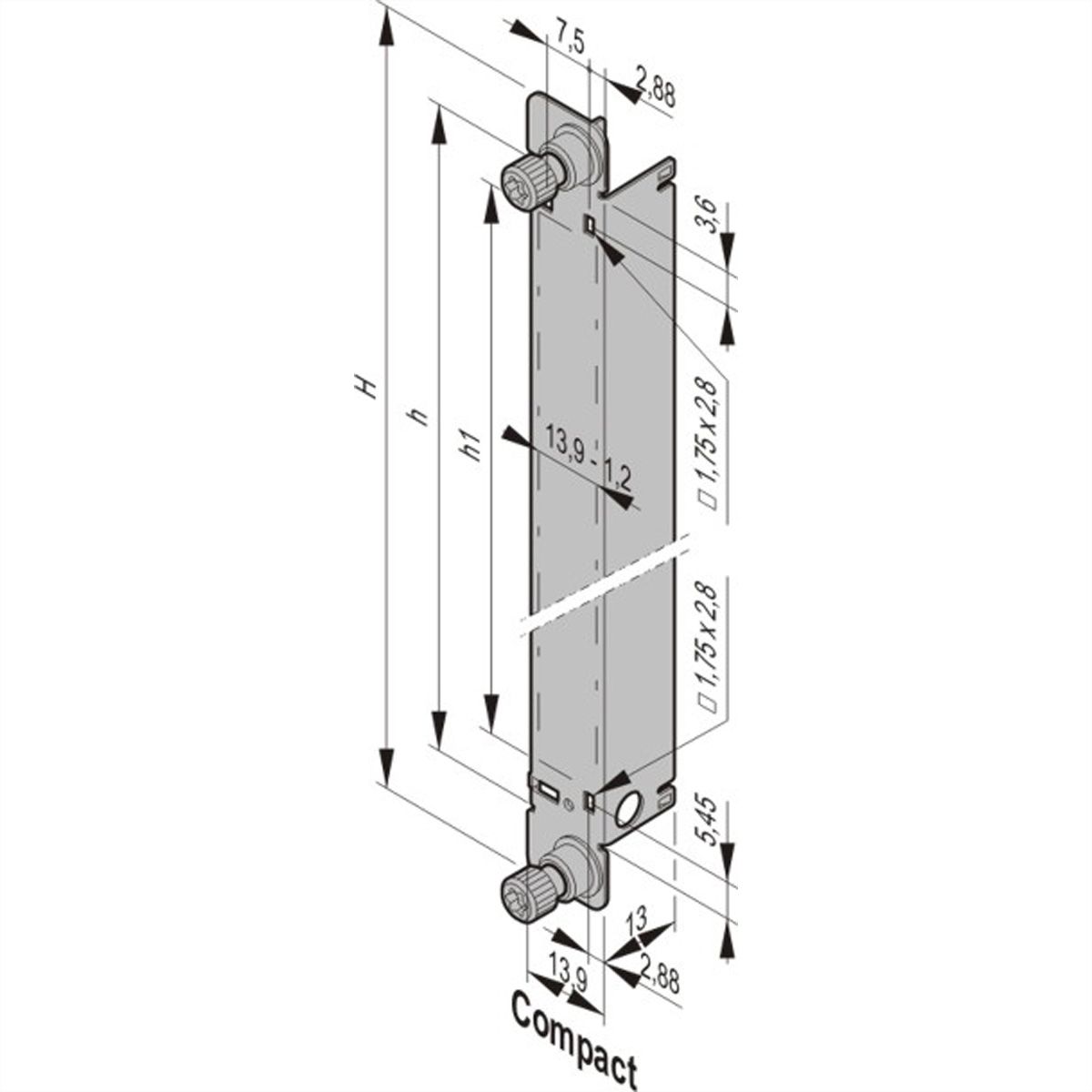 SCHROFF Modul mit Pull-Griff-Mechanik, Ruggedized - AMC MODUL C D RUG