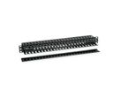 VALUE 19"-Frontplatte 1 HE, beidseitig mit Kabelkanal , schwarz