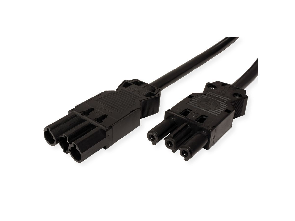 BACHMANN Geräteverlängerung GST18-3 Stecker/Kupplung, schwarz, 4 m