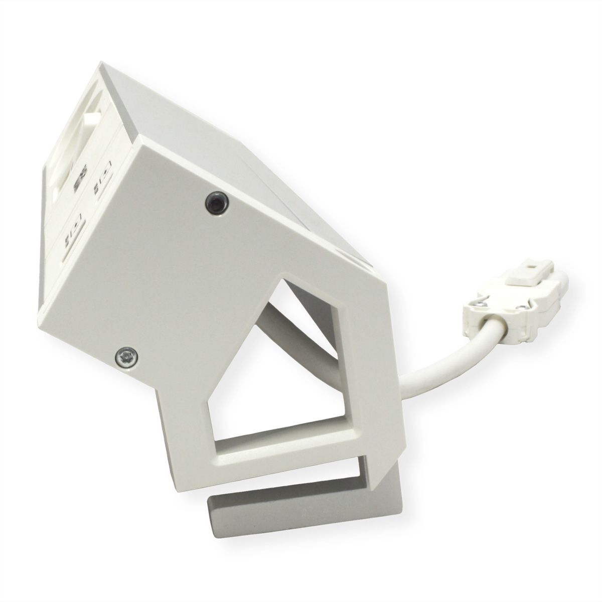 BACHMANN DESK2 ALU WHITE 2xUTE 1xUSB A/C 22W 1xSchalter 0,2m
