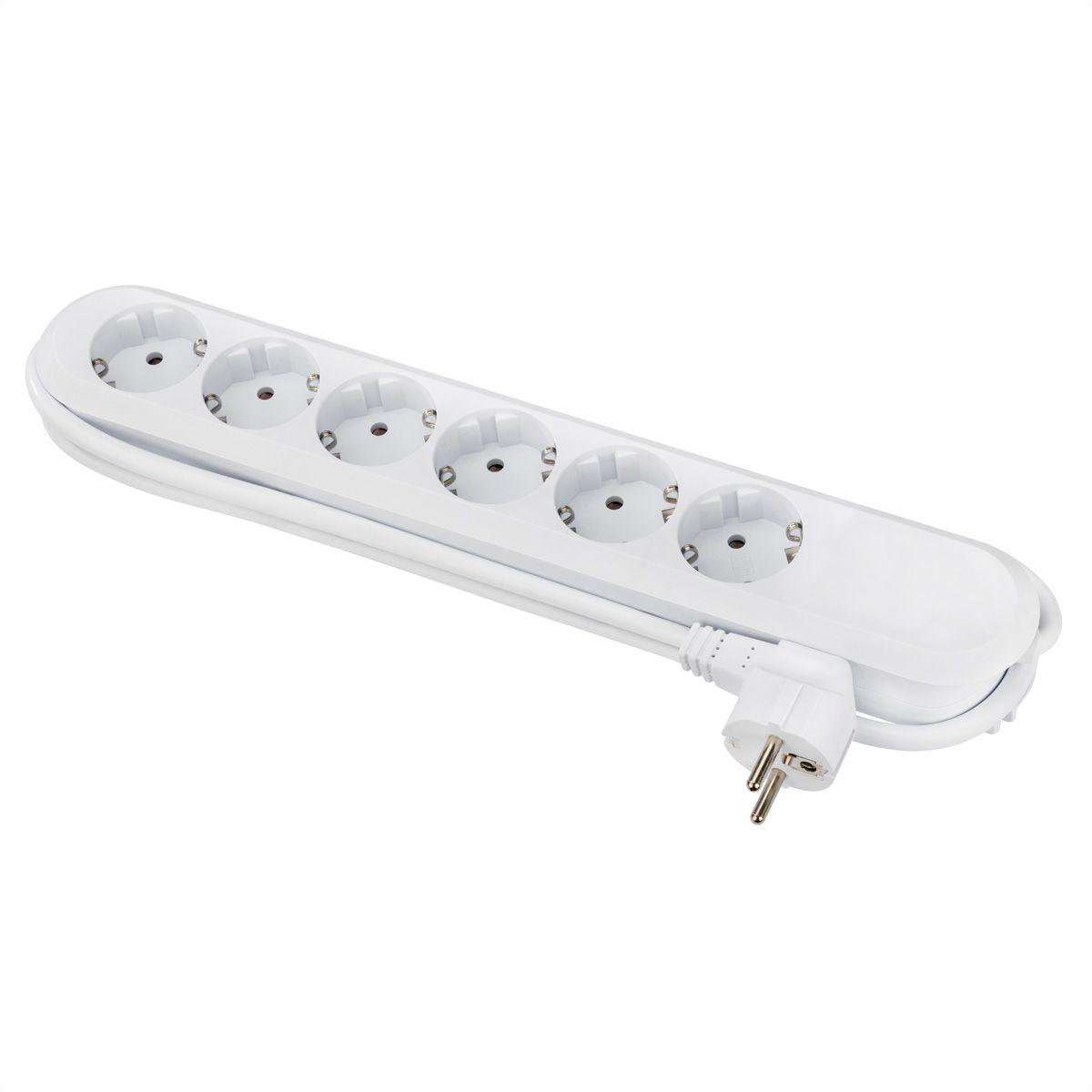 BACHMANN SMART Steckdosenleiste 6x Schutzkontakt, weiß, 5 m