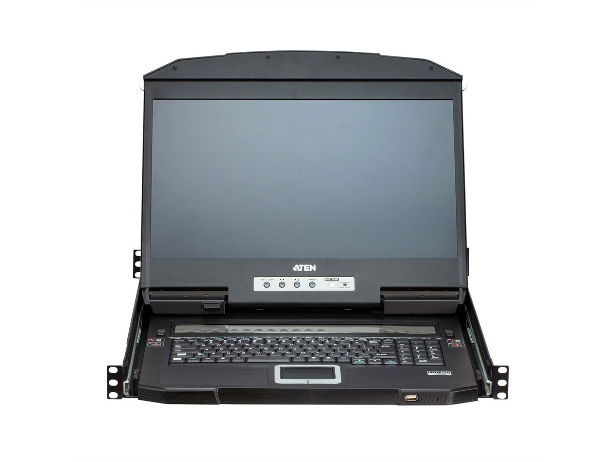 ATEN CL3884NW 4-Port Multi-View Dual Rail WideSceen LCD KVM, ES-Layout