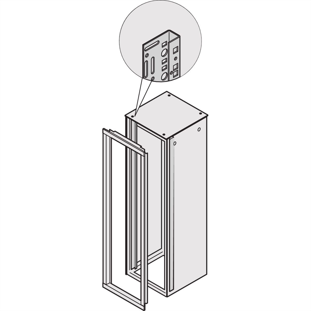 SCHROFF Adaptionswinkel - ADAPTIONSWINK. 25HE 7035 2ST