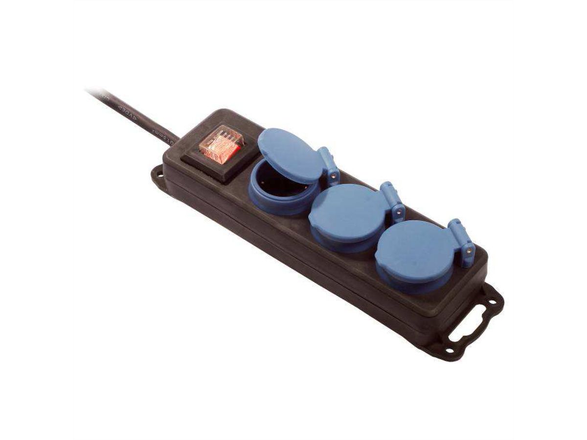BACHMANN Verteilersteckdose 3x CEE7/3, IP44, 1,5m