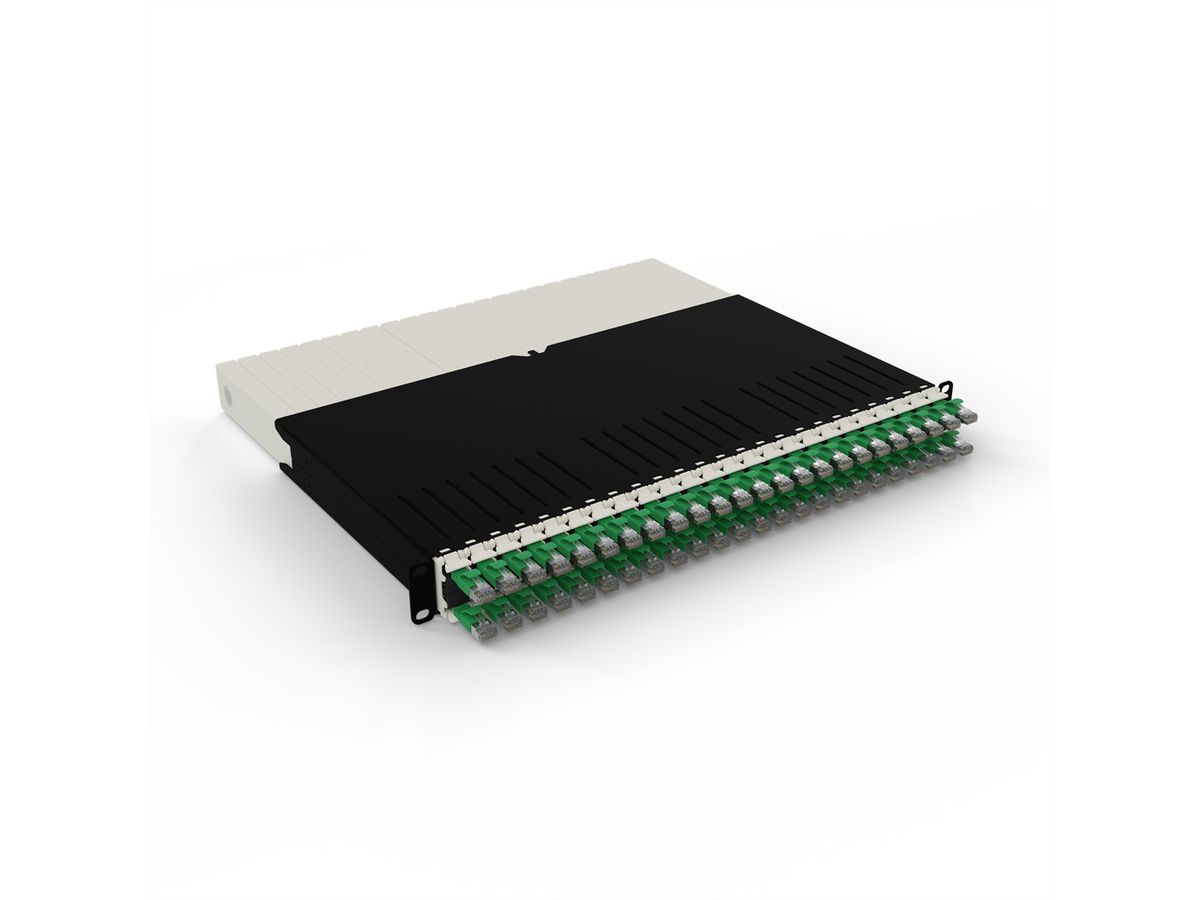 patchbox.one 8RU STP grün Cat.6a 0,8m