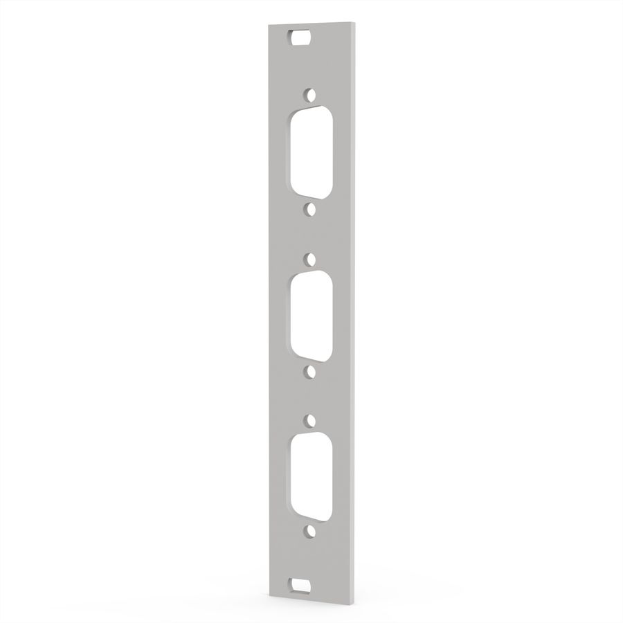 SCHROFF Frontplatte SUB-D Ausbruch - TEILFRONTPL.3HE 4TE 3X9 DC
