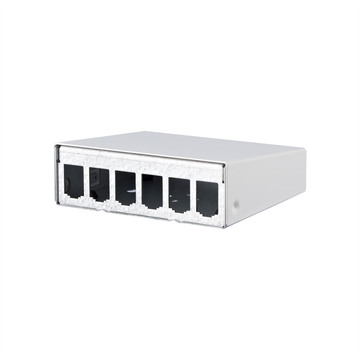 METZ CONNECT Modul AP-Gehäuse 6 Port reinweiß RAL9010