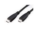 ROLINE RM USB 3.2 Gen 2 Kabel, C-C, ST/ST, 10Gbit/s, Emark, 100W, schwarz, 0,5 m