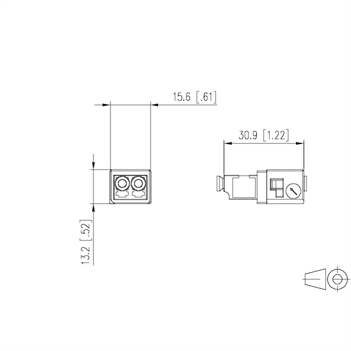 METZ CONNECT OpDAT Industry LC-D SM adapter insert