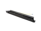 VALUE 19"-Keystone-Modulträger, 24 Ports, 1HE, geschirmt, schwarz