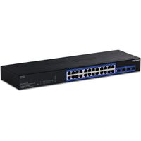 TRENDnet TEG-30262 28-Port Switch, Gigabit 4x10G SFP+ Slots