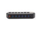 ROLINE USB 3.2 Gen 1 Hub, 7fach, austauschbare Tasten, Typ-A-Anschlusskabel