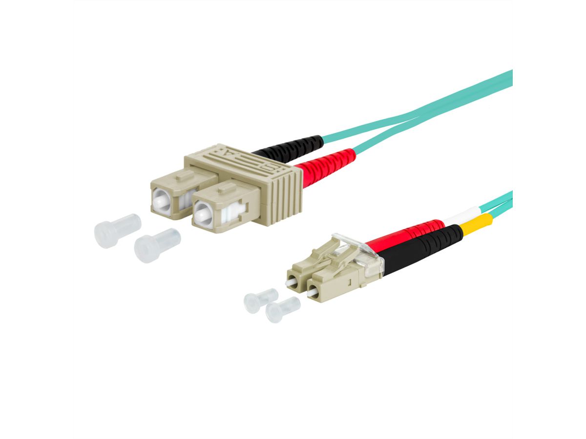 METZ CONNECT OpDAT Patchkabel, SC-D/LC-D OM3, 7 m