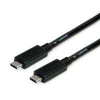 ROLINE USB 3.2 Gen 2 Kabel, USB C-C, ST/ST, 4K UHD-1, 10Gbit/s, Emark, 100W, schwarz, 2 m