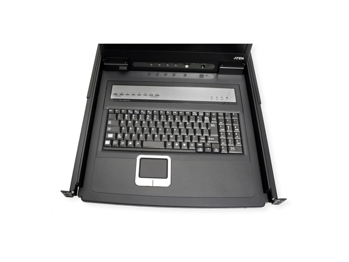 ATEN CL1308N KVM-Switch, 48cm TFT, VGA, PS/2-USB, 8 Port, US-Layout