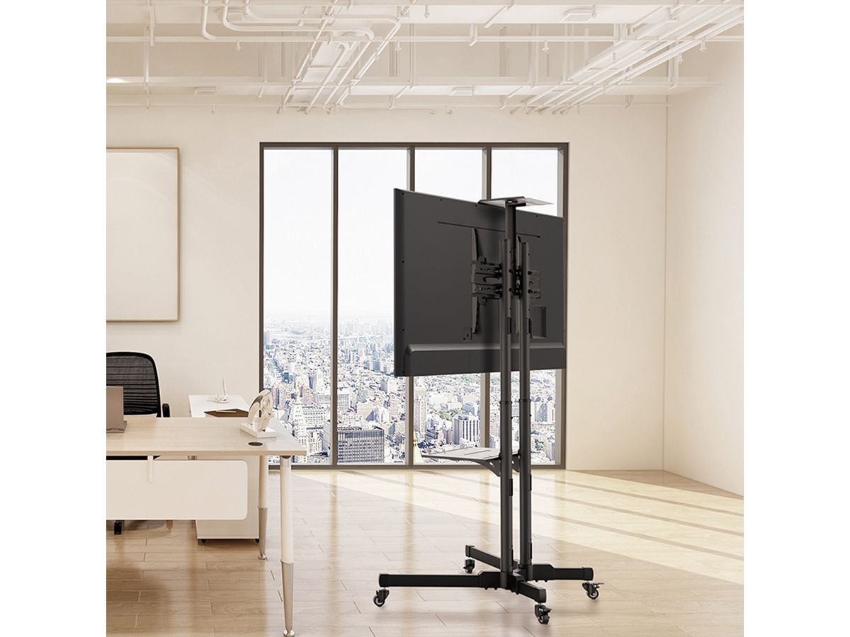 VALUE LCD-/TV-Rollständer, schwarz, bis 50kg (37" bis 70")