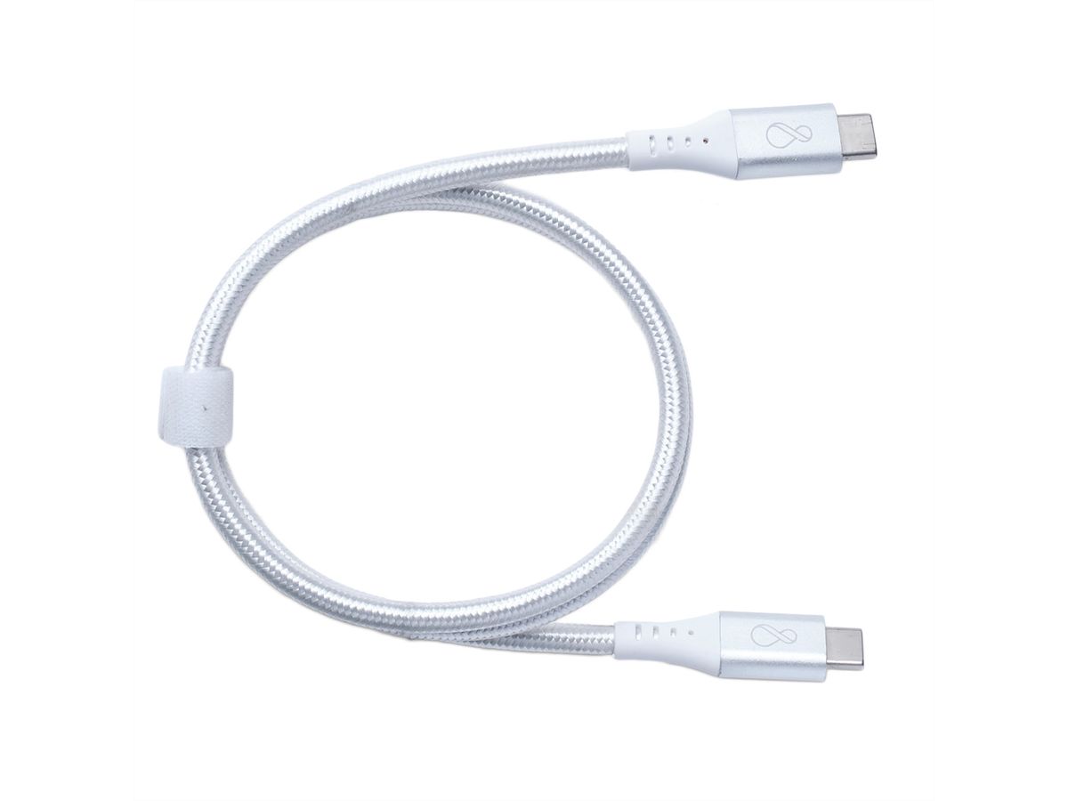 BACHMANN Ochno USB-C Kabel gerade 0,7m silber