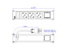 BACHMANN POWER FRAME 3xP40 1xCM 0,2m GST18 RAL9010