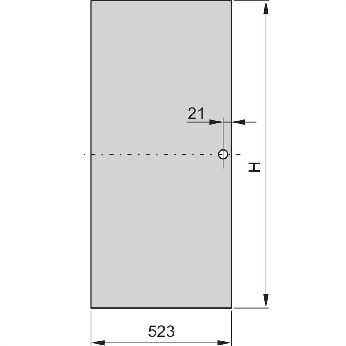SCHROFF STAHLTUER 43HE 800B 180GR RAL7021