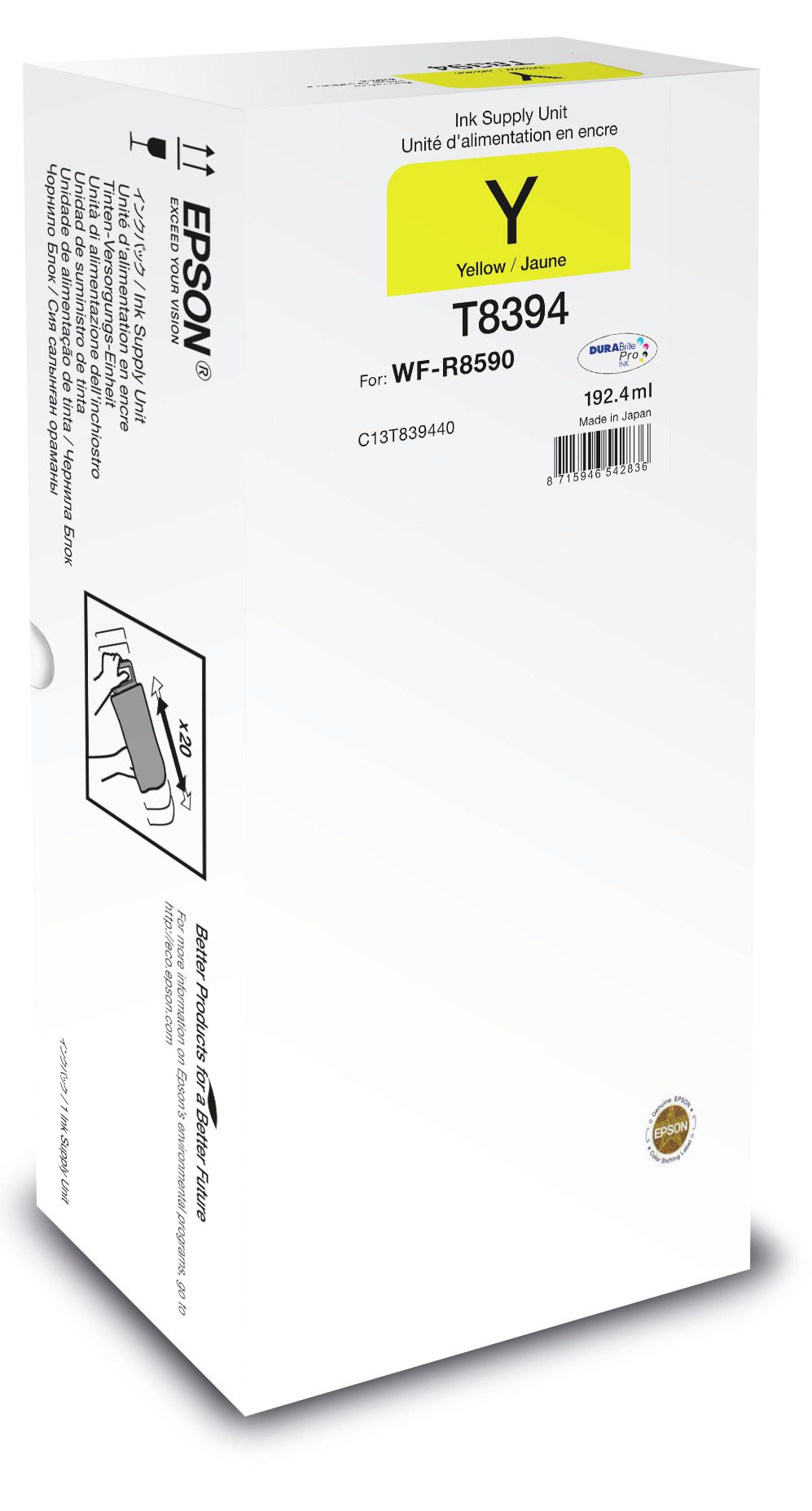 Epson C13T83944N Druckerpatrone 1 Stück(e) Original Hohe (XL-) Ausbeute Gelb