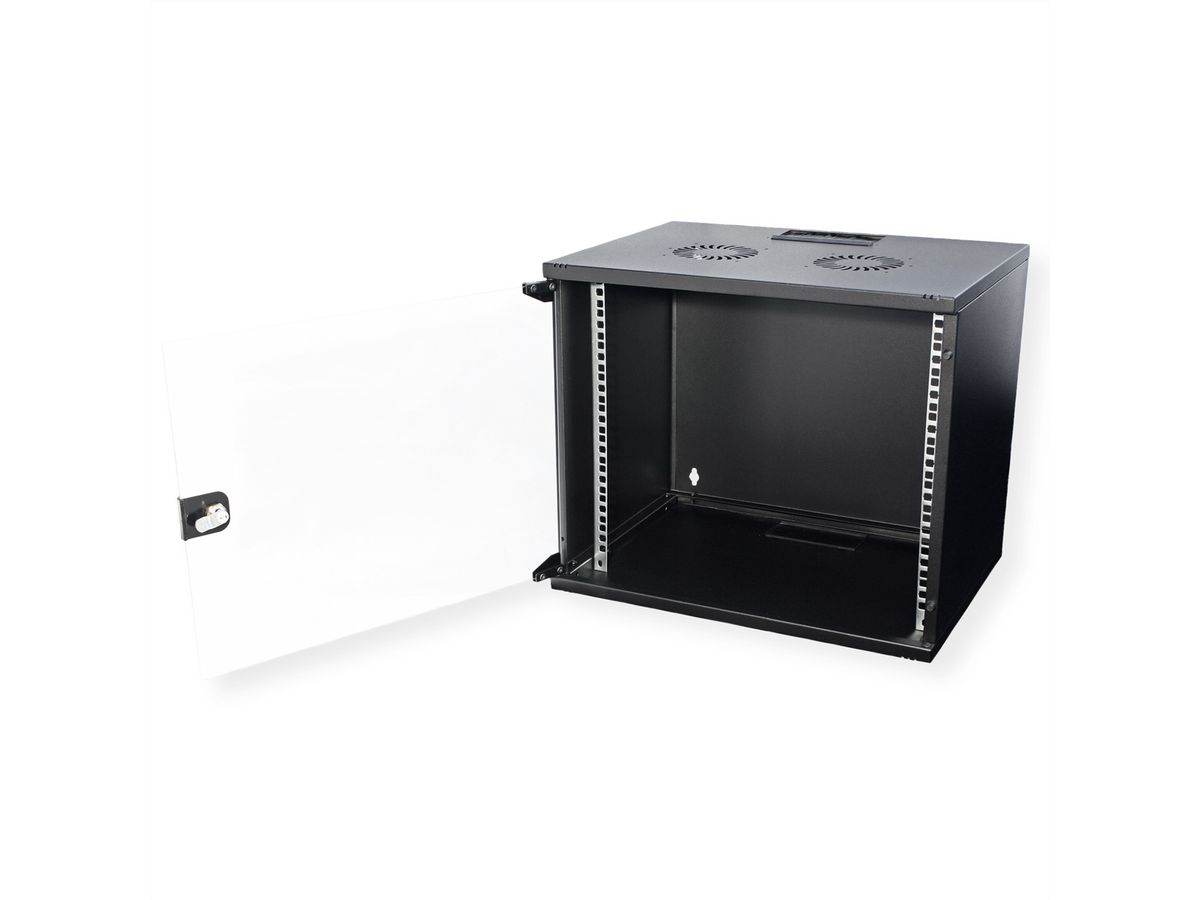 ROLINE 19-Zoll Wandgehäuse Basic 9 HE, 540x400 BxT Bausatz schwarz