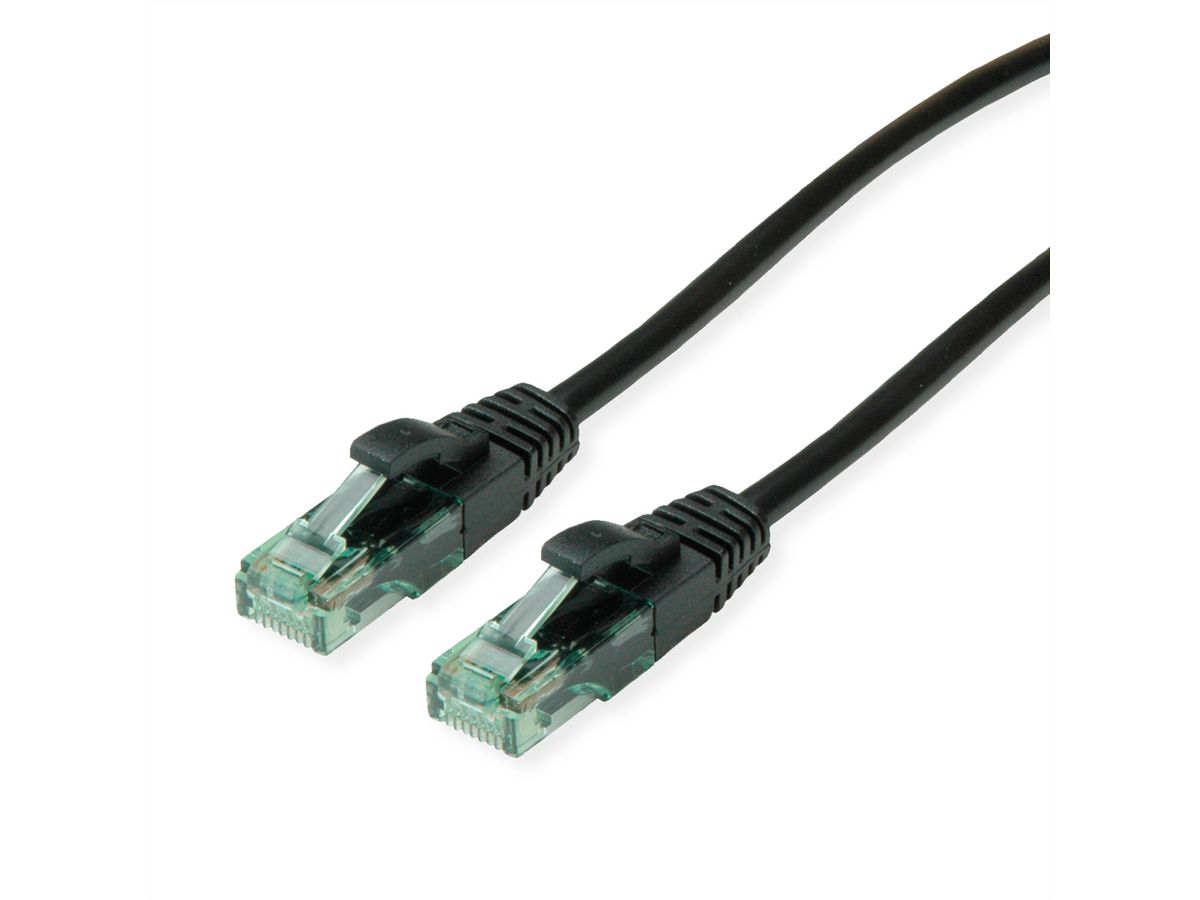 ROLINE RM Patchkabel Kat.6A UTP, schwarz, 0,5 m