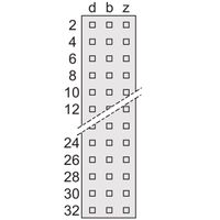 SCHROFF Federleiste - FEDERLEISTE F32 B+Z LOETOESE