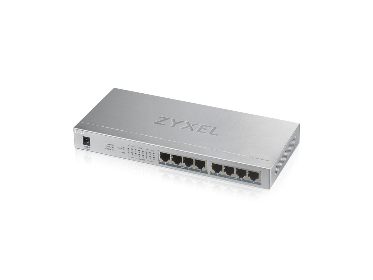 Zyxel GS1008HP Unmanaged Gigabit Ethernet (10/100/1000) Power over Ethernet (PoE) Grau