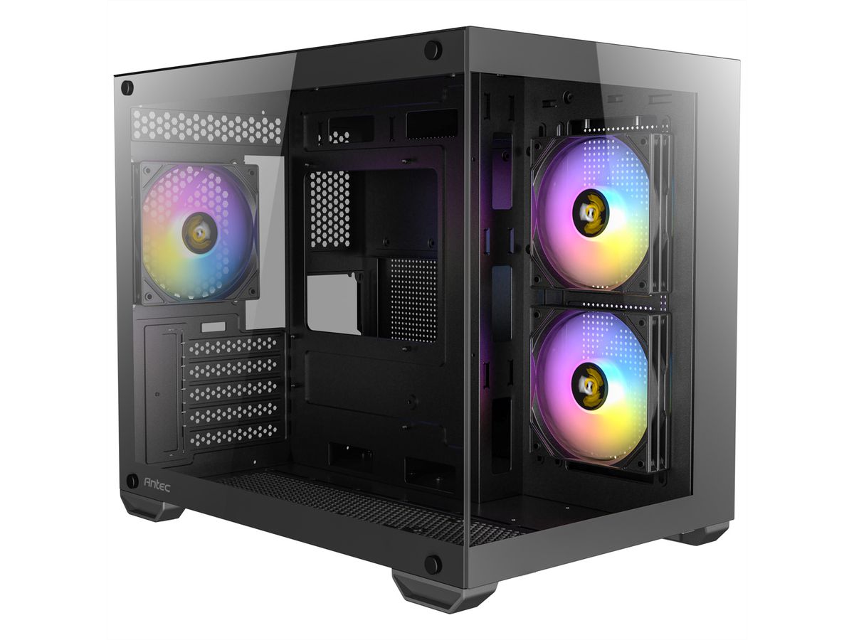 ANTEC CX600M ARGB B Micro-ATX Tower Gaming PC Gehäuse, schwarz