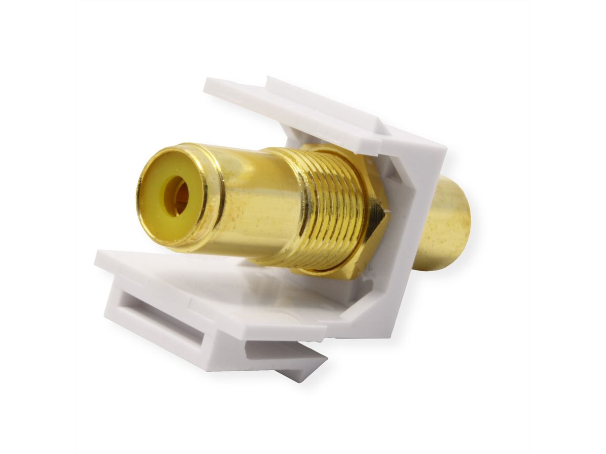 VALUE RCA-Keystone-Kupplung, Kunststoff, gelb
