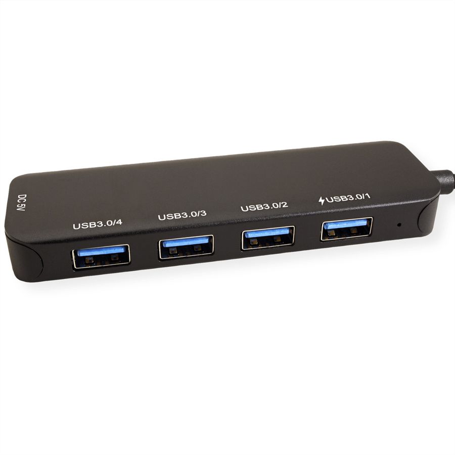 VALUE USB 3.2 Gen 1 Hub, 4fach, Typ C Anschlusskabel