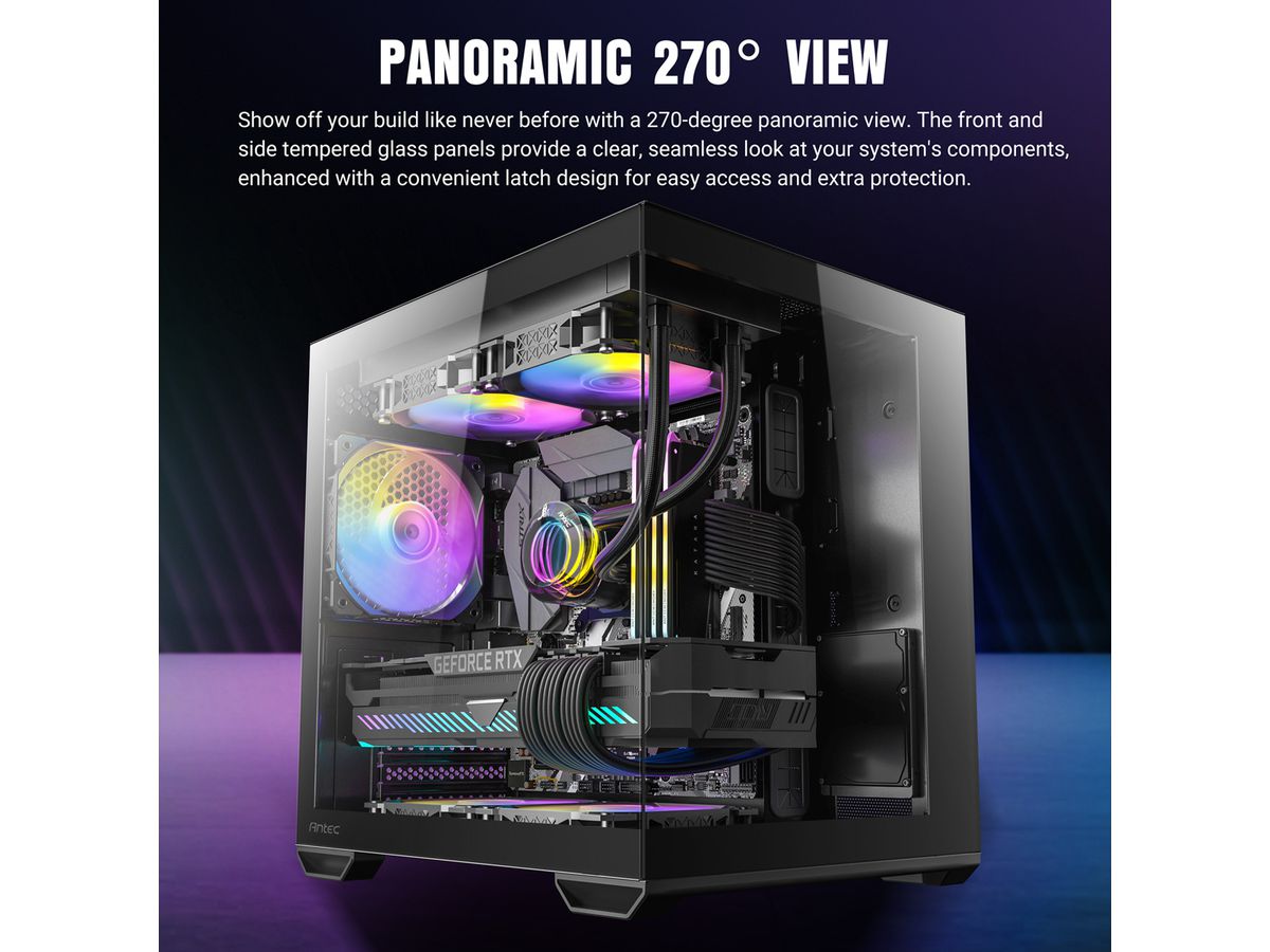 ANTEC CX60M ARGB PC Gehäuse Mini Tower Micro-ATX, schwarz