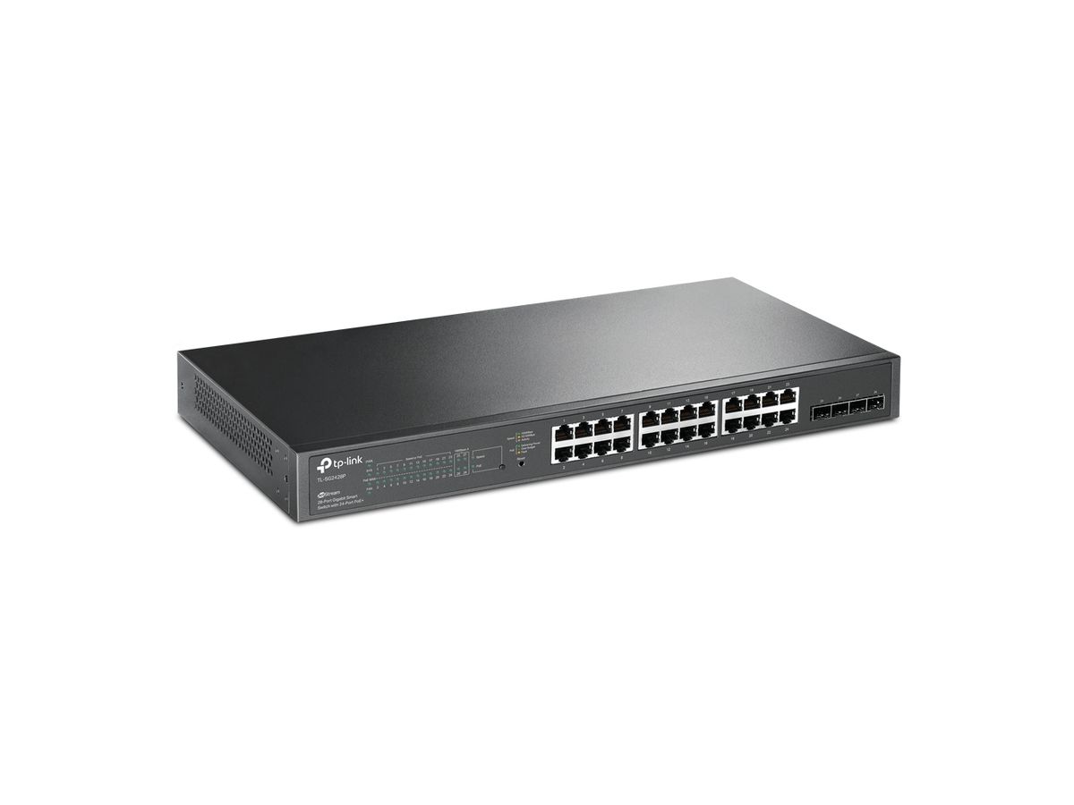 TP-Link JetStream -28-Port-Gigabit-Smart-PoE-Switch mit 4 SFP-Slots