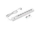 BACHMANN 19" 1,5HE 7xCEE7/3 ws 1xSPD Strom 2,0m CEE7/7
