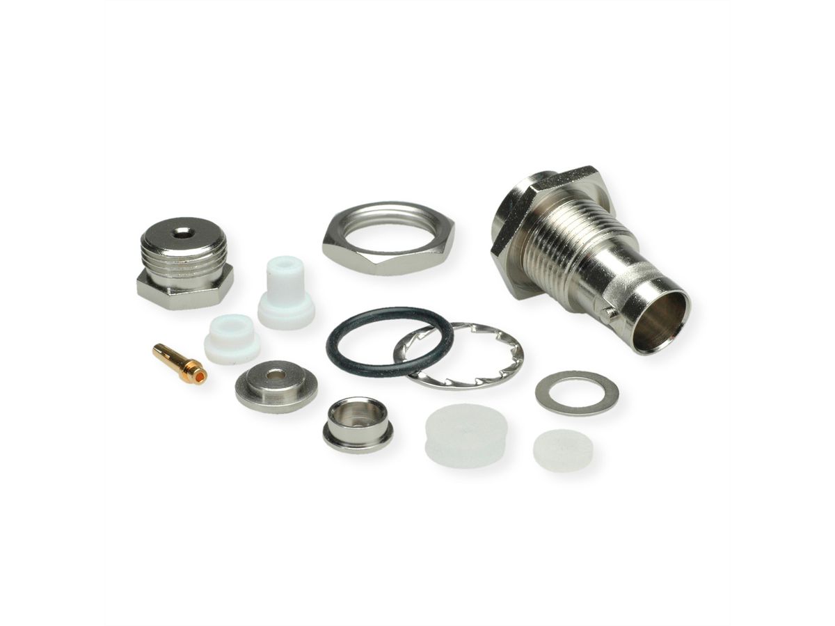 TELEGÄRTNER BNC-Kabeleinbaubuchse 50 Ohm, für RG178B/U Druckverschraubung