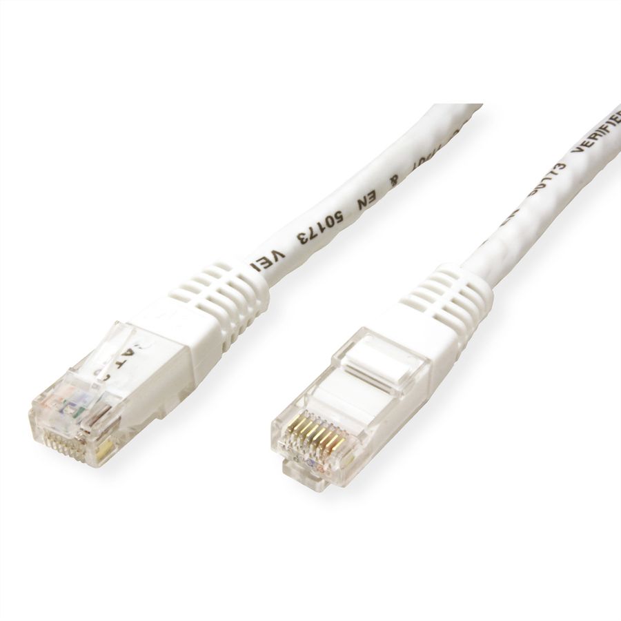 VALUE Patchkabel Cat.6 (Class E) UTP, weiß, 0,5 m