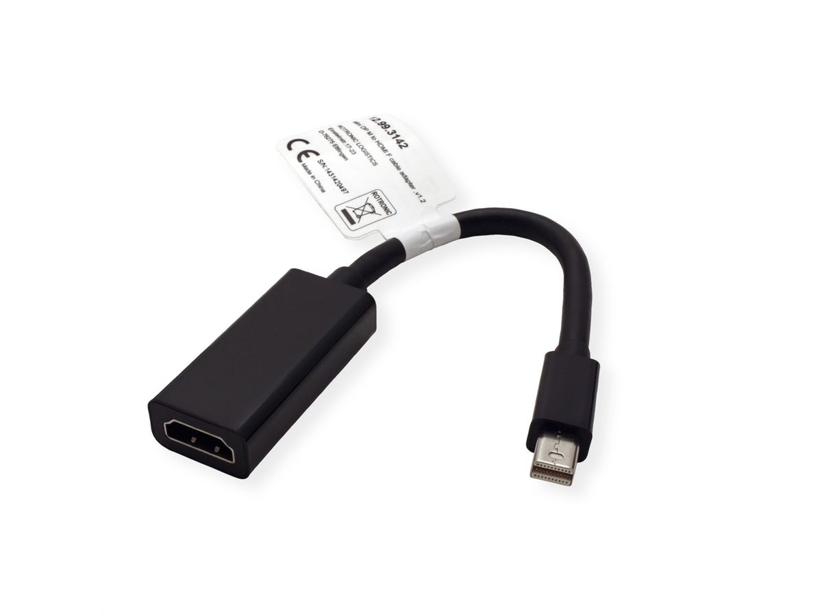 VALUE Mini DisplayPort-HDMI Adapter, v1.2, Mini DP ST - HDMI BU