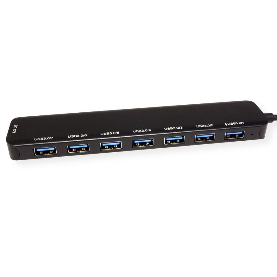 VALUE USB 3.2 Gen 1 Hub, 7fach, Typ C Anschlusskabel