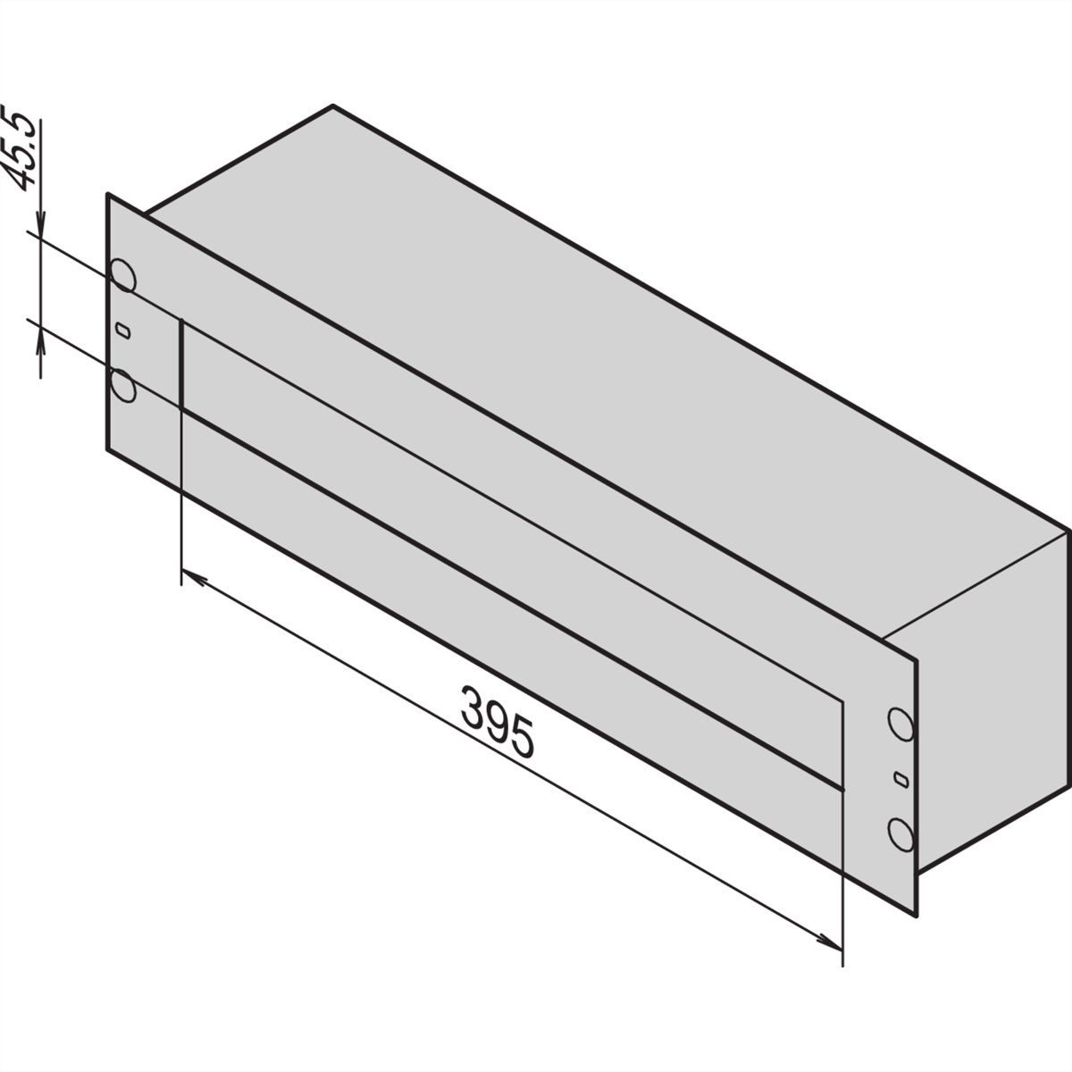 SCHROFF 19"MODUL 3HE 150T UEBERSEE