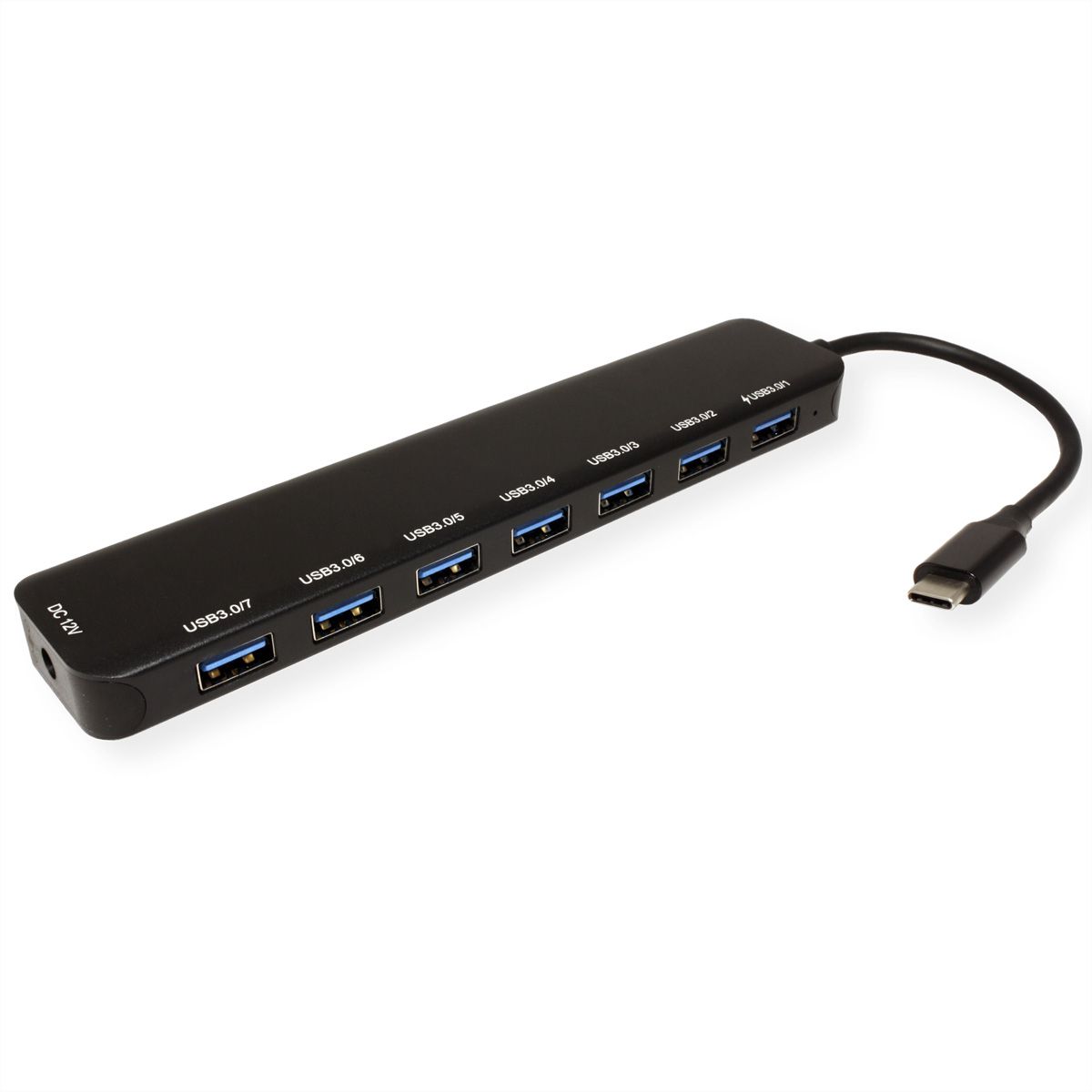 VALUE USB 3.2 Gen 1 Hub, 7fach, Typ C Anschlusskabel