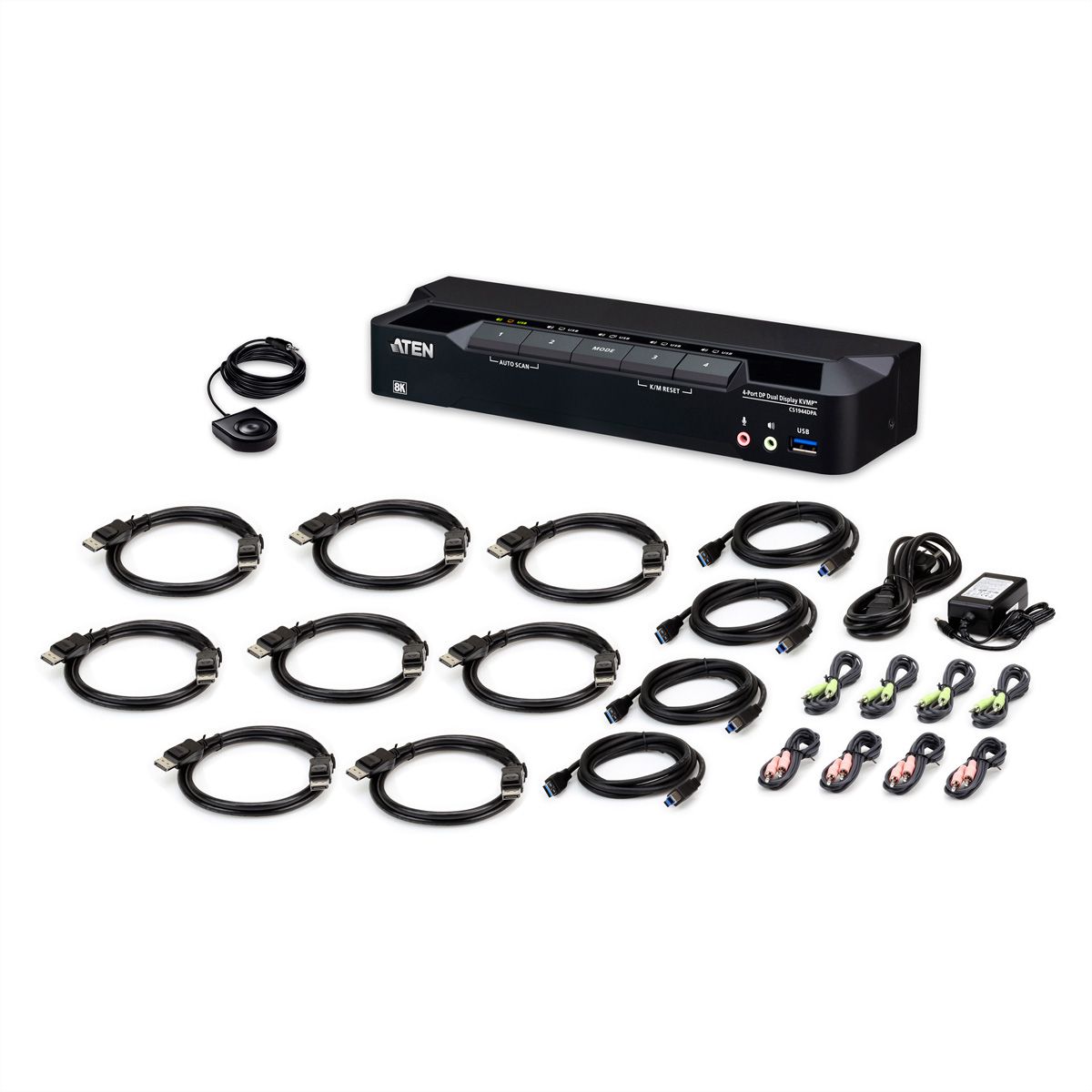 ATEN CS1944DPA 4-Port USB 3.0 8K DP KVM, DUAL View