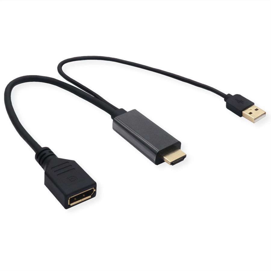 VALUE 4K HDMI-DisplayPort Adapter, v1.2, HDMI ST - DP BU