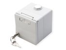 METZ CONNECT IP44 Modul-Aufputz-Gehäuse, Klappdeckel+Schloss, 2Ports unbestückt, grau