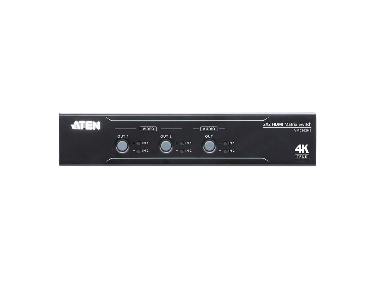 ATEN VM0202HB 2 x 2 True 4K HDMI Audio/Video Matrix Switch