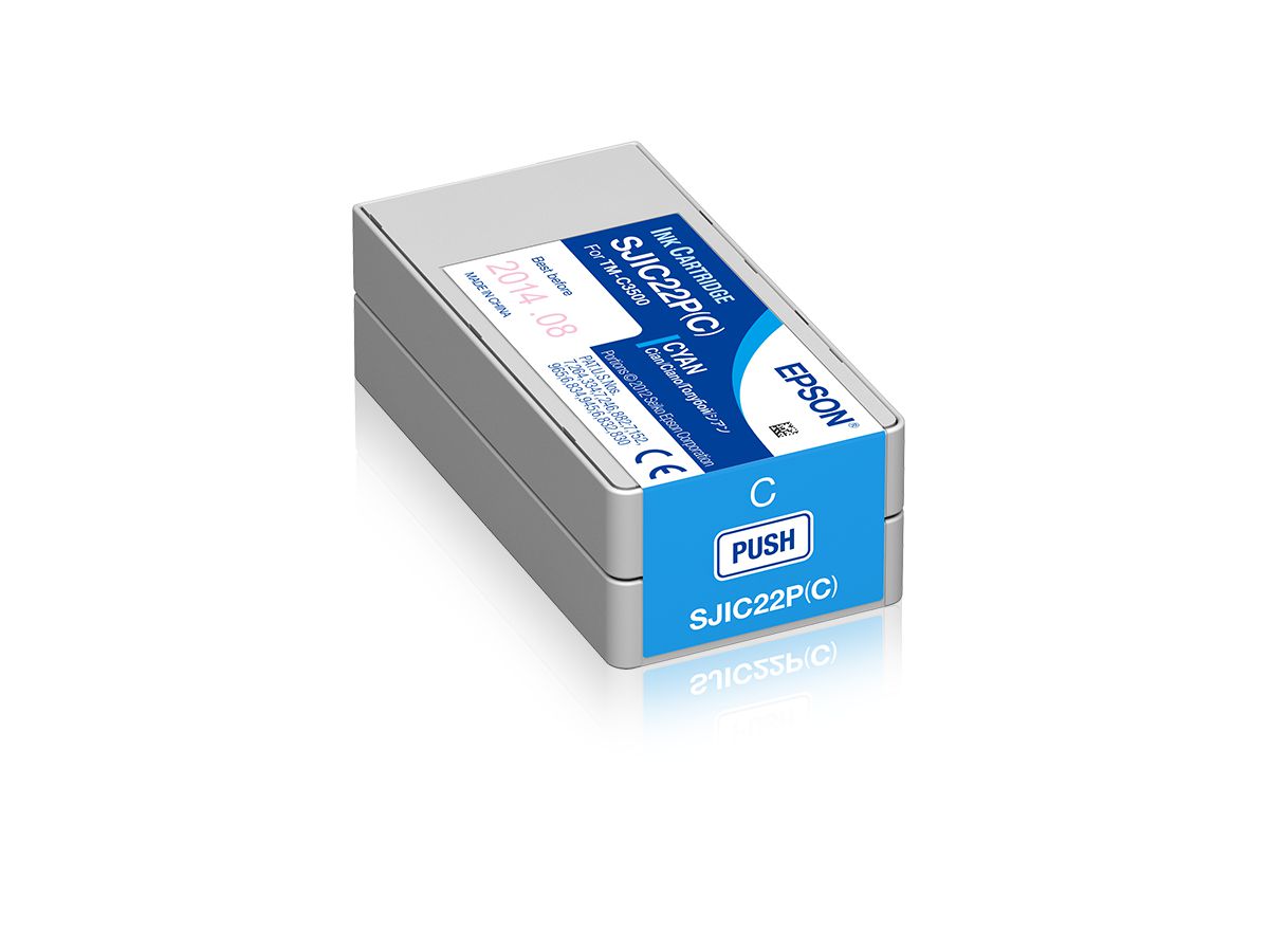 Epson SJIC22P(C): Ink cartridge for ColorWorks C3500 (Cyan)