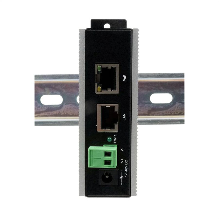 EXSYS EX-6007PoE-WT PoE Gigabit Injektor 12-48V, Metall Gehäuse