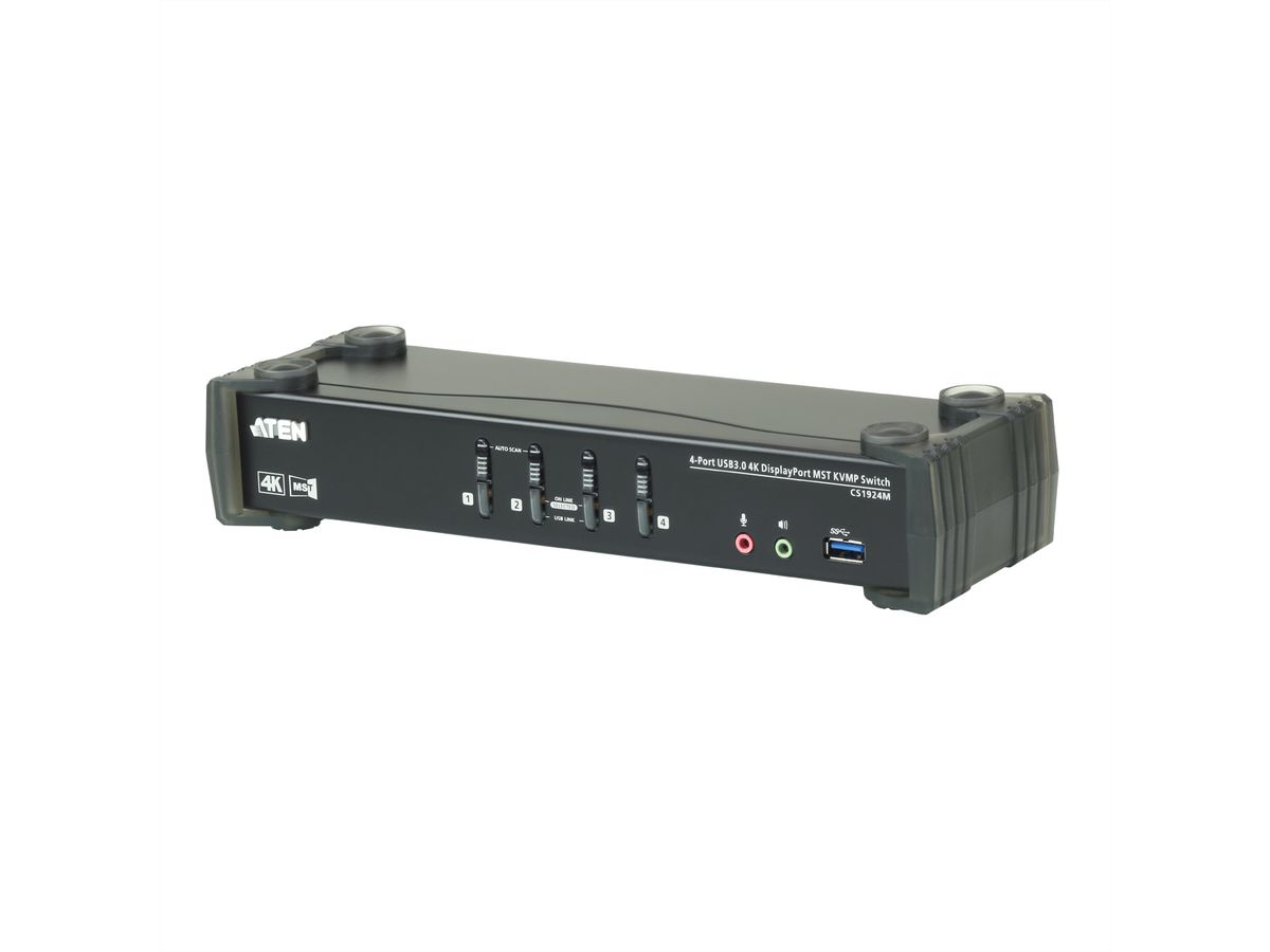 ATEN CS1924M 4-Port USB 3.0 4K DisplayPort MST KVM Switch